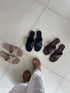 Criss Cross Slid-On Sandals